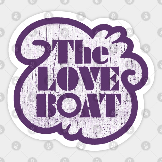 The Love Boat Cracked Sticker by Alema Art